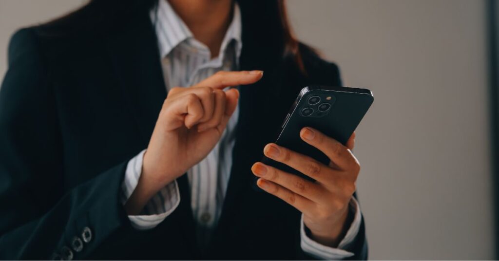 Woman using a mobile phone