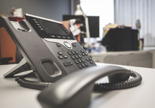 Phone Handset in Office