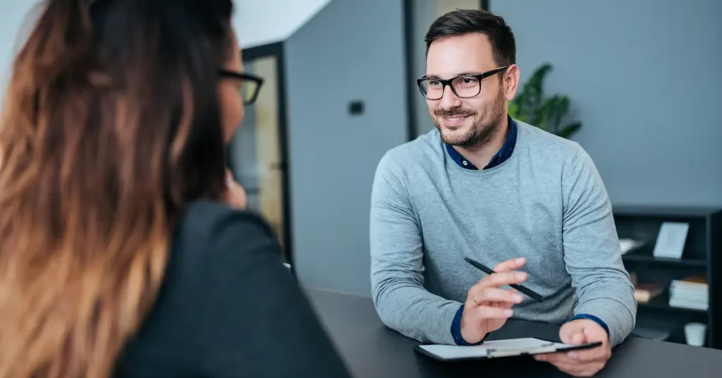 Recruiter interviewing a candidate